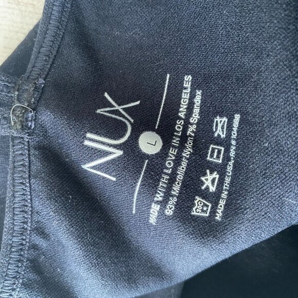 NWT NUX Revive Cami Tank Top Activewear Mesh Side Cutout Yoga Exercise Black L - Picture 6 of 6
